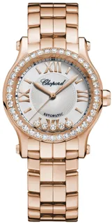 Chopard Happy Sport 274893-5014 18kt Rose Gold Silver