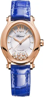 Chopard Happy Sport 275362-5001 18kt Rose Gold Silver