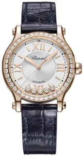 Chopard Happy Sport 275378-5003 18kt Rose Gold Silver