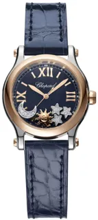 Chopard Happy Sport 278573-6027 Stainless steel and 18k rose gold Blue