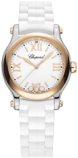 Chopard Happy Sport 278590-6001 30mm stainless steel$18kt rose gold White