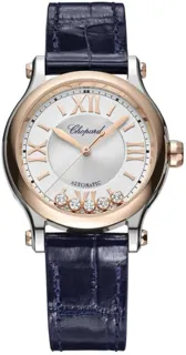 Chopard Happy Sport 278608-6001 Stainless Steel$18kt Rose Gold Silver