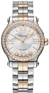 Chopard Happy Sport 278608-6004 Stainless Steel$Rose Gold Silver