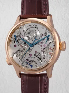 Credor Spring Drive Sonnerie GBLQ998 43mm 18k rose gold Semi-skeletonized