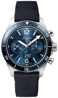 Glashütte SeaQ Chronograph 1-37-23-02-81-36 Stainless steel Blue