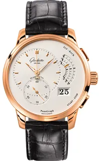 Glashütte PanoGraph 61-03-25-15-04 Rose gold Silver