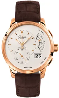 Glashütte PanoGraph 61-03-25-15-05 18kt Rose Gold Silver