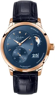 Glashütte PanoMaticLunar 1-90-02-11-35-61 Rose gold Blue