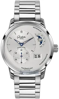 Glashütte PanoMaticLunar 1-90-02-42-32-71 Stainless steel Silver