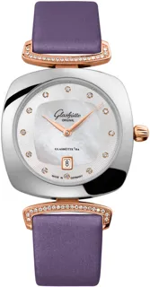 Glashütte Pavonina 1-03-01-08-06-02 31mm Stainless Steel$18kt Rose Gold White