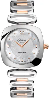 Glashütte Pavonina 1-03-02-03-06-14 31mm Rose gold and Stainless steel White