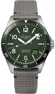 Glashütte SeaQ Panorama Date 1-36-13-07-83-34 Stainless steel Green