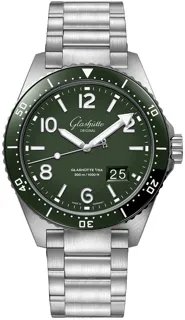 Glashütte SeaQ Panorama Date 1-36-13-07-83-70 Stainless steel Green