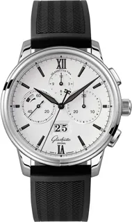 Glashütte Senator Chronograph Panorama Date 1-37-01-05-02-33 Stainless steel White