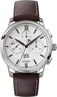 Glashütte Senator Chronograph Panorama Date 1-37-01-05-02-35 Stainless steel White