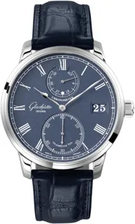 Glashütte Senator Chronometer 1-58-01-05-34-30 White gold Blue