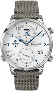 Glashütte Senator Cosmopolite 1-89-02-03-02-66 Stainless steel White