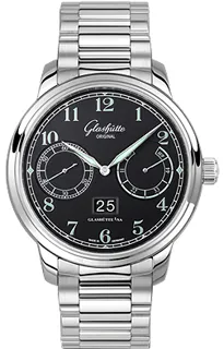 Glashütte Senator Observer 100-14-07-02-70 Stainless steel Black