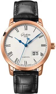 Glashütte Senator Panorama Date 100-03-32-45-04 Yellow gold White