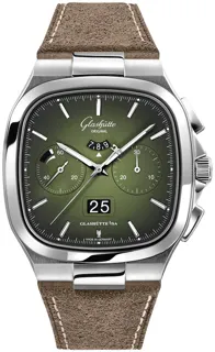 Glashütte Seventies Chronograph Panorama Date 1-37-02-09-02-62 Stainless steel Green