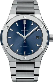 Hublot Classic Fusion 45, 42, 38, 33  568.NX.7170.NX Titanium Blue