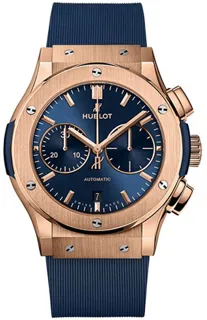 Hublot Classic Fusion 521.OX.7180.RX 45mm Yellow gold Blue