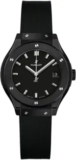 Hublot Classic Fusion Quartz 581.CM.1171.RX Black ceramic Black