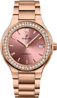 Hublot Classic 568.ox.891p.ox.1204 Rose gold Pink