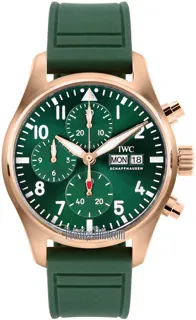 IWC Pilots Watch IW388110 Yellow gold Green