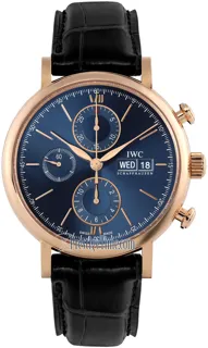 IWC Portofino IW391035 Yellow gold Blue