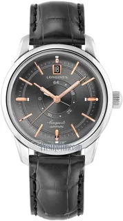 Longines Conquest L1.648.4.62.2 Stainless steel Dark gray