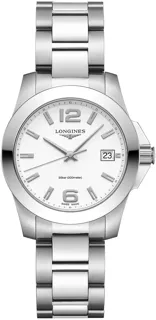 Longines Conquest L3.377.4.16.6 Stainless steel White