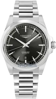 Longines Conquest L38304526 Stainless steel Black