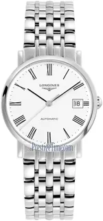 Longines Elegant L4.809.4.11.6 34.5mm Stainless steel White