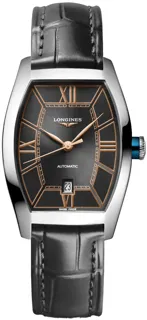 Longines Evidenza L2.142.4.56.2 26mm Stainless steel Anthracite$Grey