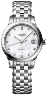 Longines Flagship L4.274.4.87.6 Stainless steel White