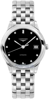 Longines Flagship L4.774.4.57.6 Stainless steel Black