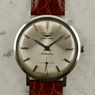 Longines Grand Prize 2653-340 Stainless steel brushed silver sunburst