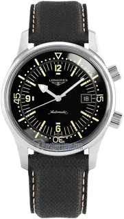 Longines Heritage L37744500 Stainless steel Black