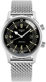 Longines Heritage L37744506 Stainless steel Black