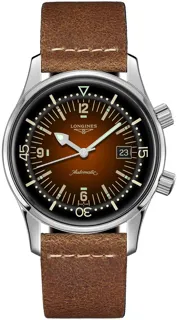 Longines Heritage L37744602 Stainless steel Brown