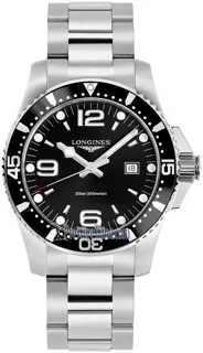 Longines HydroConquest L38404566 Stainless steel Black