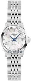 Longines Record L2.320.4.87.6 Stainless steel White