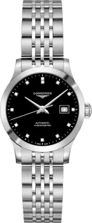 Longines Record L2.321.4.57.6 Stainless steel Black