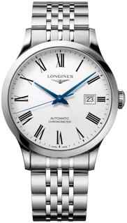 Longines Record L2.821.4.11.6 Stainless steel White