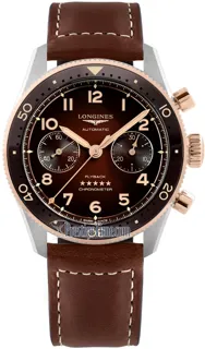 Longines Spirit L3.821.5.59.2 Stainless Steel$Plated Rose Gold Brown