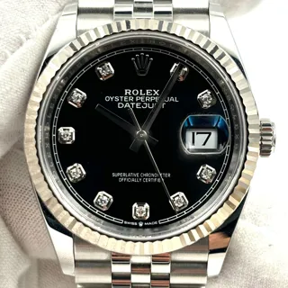 Rolex Datejust 126234-0027 White gold and Stainless steel Black