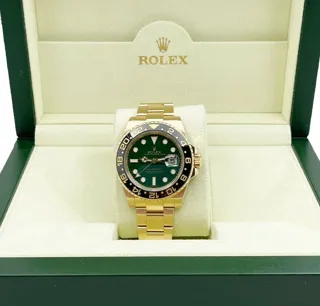 Rolex GMT-Master II 116718 18k yellow gold Green