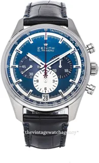 Zenith El Primero 36'000 VpH 03.2040.400/53.C700 Stainless steel Blue