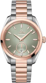 Omega Aqua Terra 220.20.38.20.10.001 Stainless Steel$18kt Sedna Gold Green